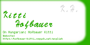 kitti hofbauer business card